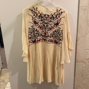 Boutique Floral Cream Dress